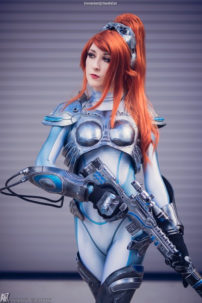 Heroes of the Storm - Nova (Sarah Kerrigan) (Dominion Ghost) (Red Hair) Cosplay