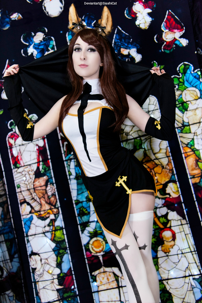 RWBY - Velvet Scarlatina (Nun) (Fox) Cosplay full body portrait