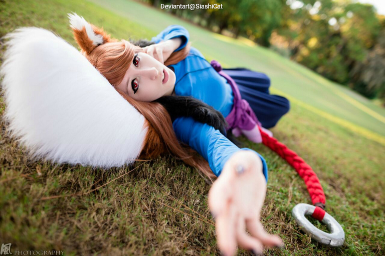 Spice and Wolf - Holo (Holo the Wise Wolf) Cosplay full body portrait