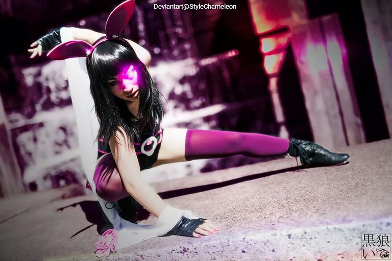 Street Fighter 4 - Juri Han (Sadistic Thrill-Seeker) (Bunny) Cosplay character costume portrait