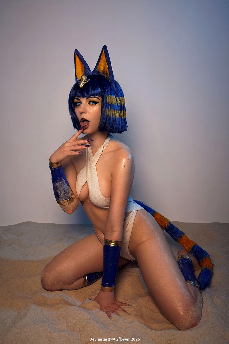 Animal Crossing - Ankha (The Snooty Cat Villager) (Lingerie) Cosplay full body portrait
