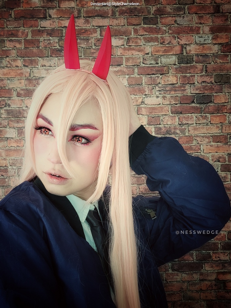 Chainsaw Man - Power (Blood Fiend) Cosplay full body portrait