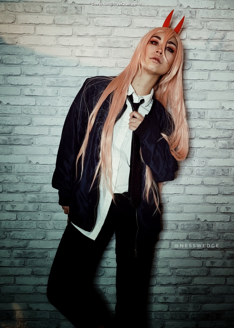 Chainsaw Man - Power (Blood Fiend) Cosplay full body character photo