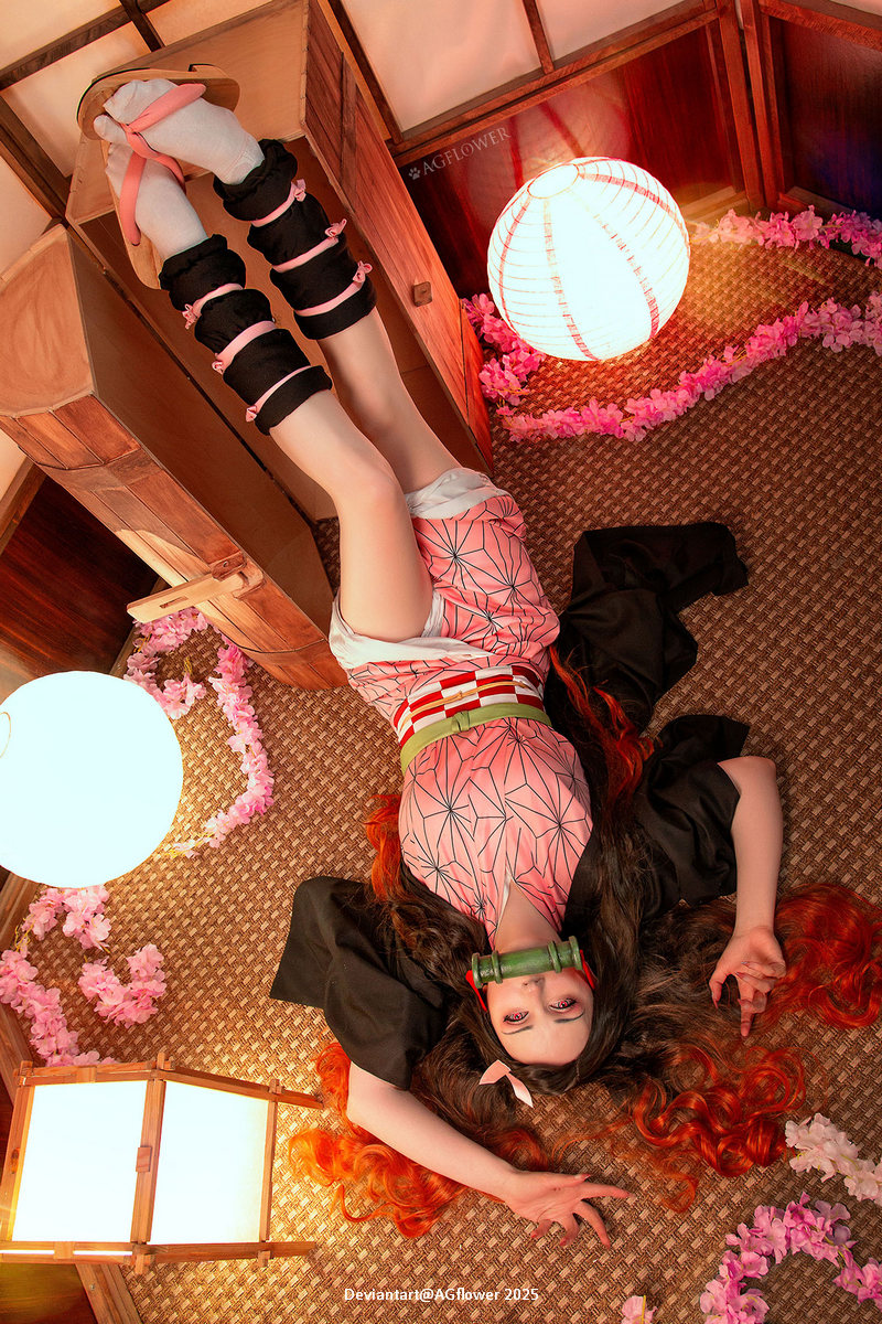 Demon Slayer - Nezuko Kamado (The Chosen Demon) Cosplay full body portrait