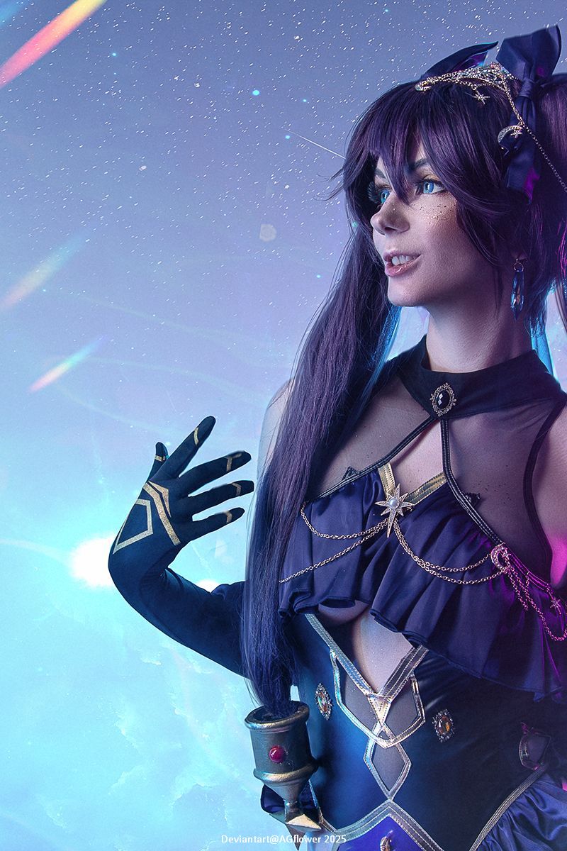 Genshin Impact - Mona (Astral Reflection) Cosplay - sensual aesthetic Genshin Impact - Mona (Astral Reflection) Cosplay - sensual aesthetic