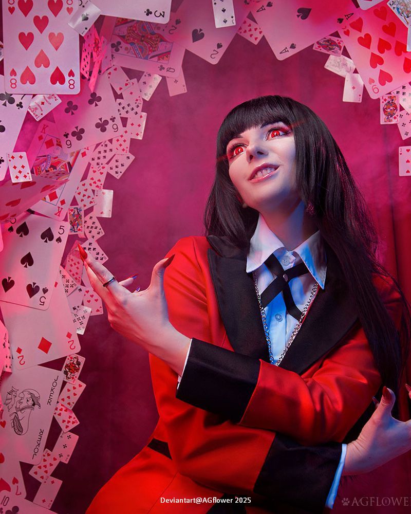 Kakegurui - Compulsive Gambler - Yumeko Jabami Cosplay full length photo