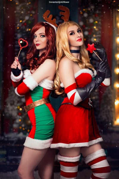 League of Legends - Sarah Fortune (Miss Fortune) (The Bounty Hunter) (Candy Cane)  Cosplay