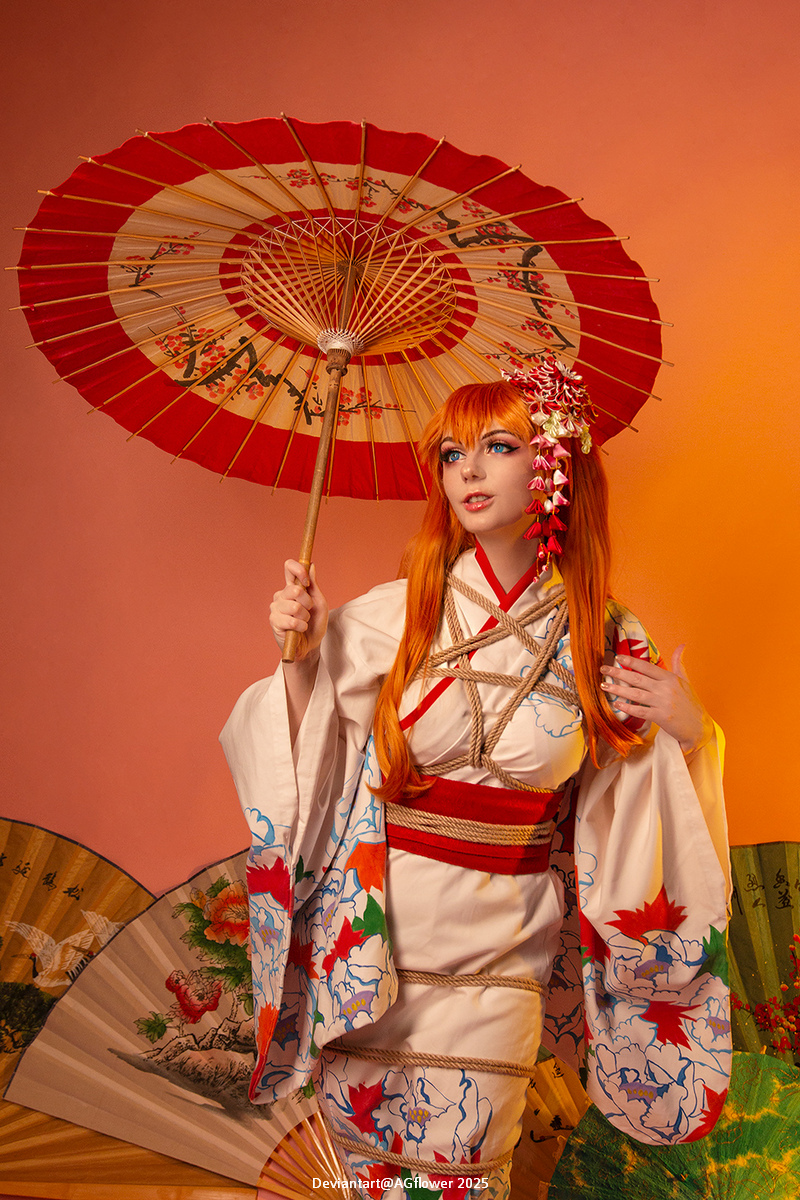 Neon Genesis Evangelion - Asuka Langley Sohryu (Shibari) Cosplay full body portrait