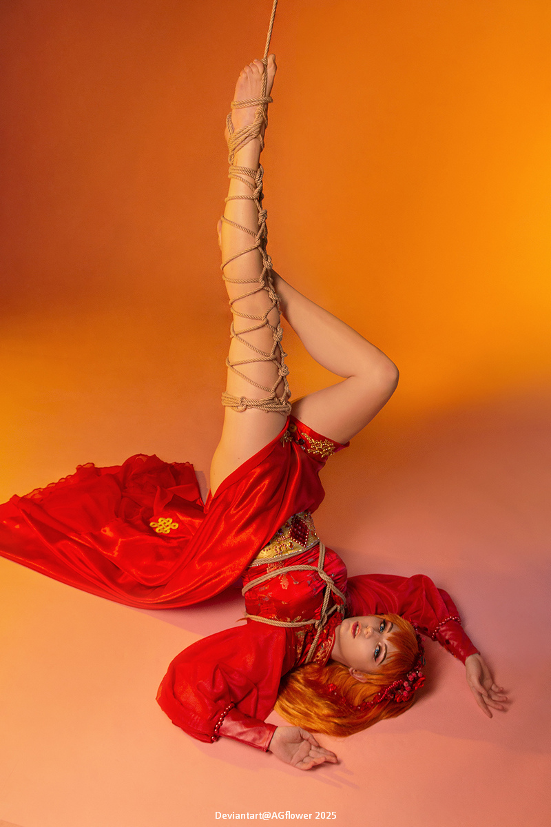 Neon Genesis Evangelion - Asuka Langley Sohryu (Shibari) Cosplay full body portrait
