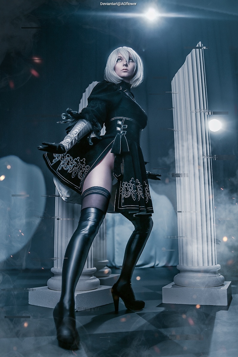 NieR AutomatA - 2B (YoRHa No.2 Type-B) Cosplay - costume focus