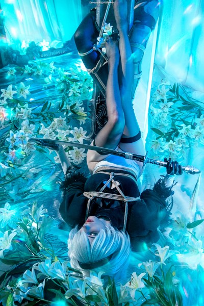 NieR AutomatA - 2B (YoRHa No.2 Type-B) (Shibari) Cosplay