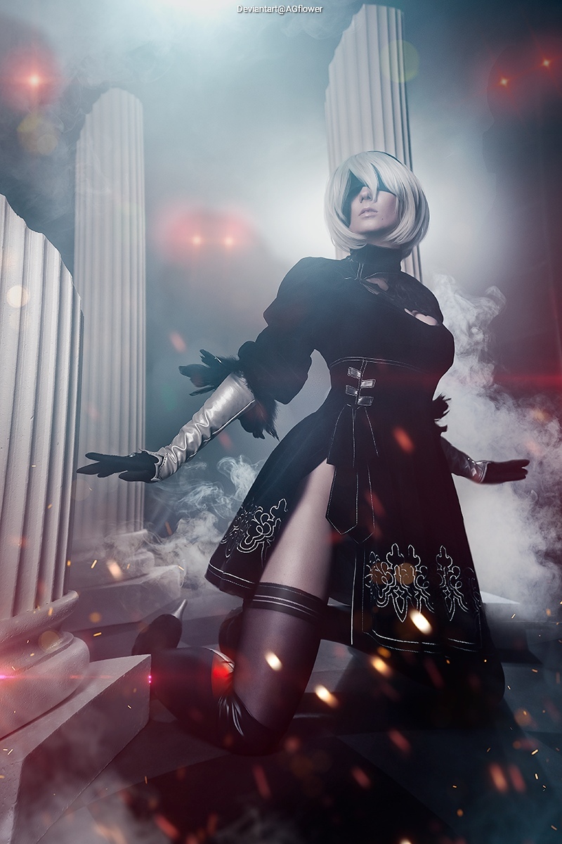 NieR AutomatA - 2B (YoRHa No.2 Type-B) Cosplay - cinematic portrait