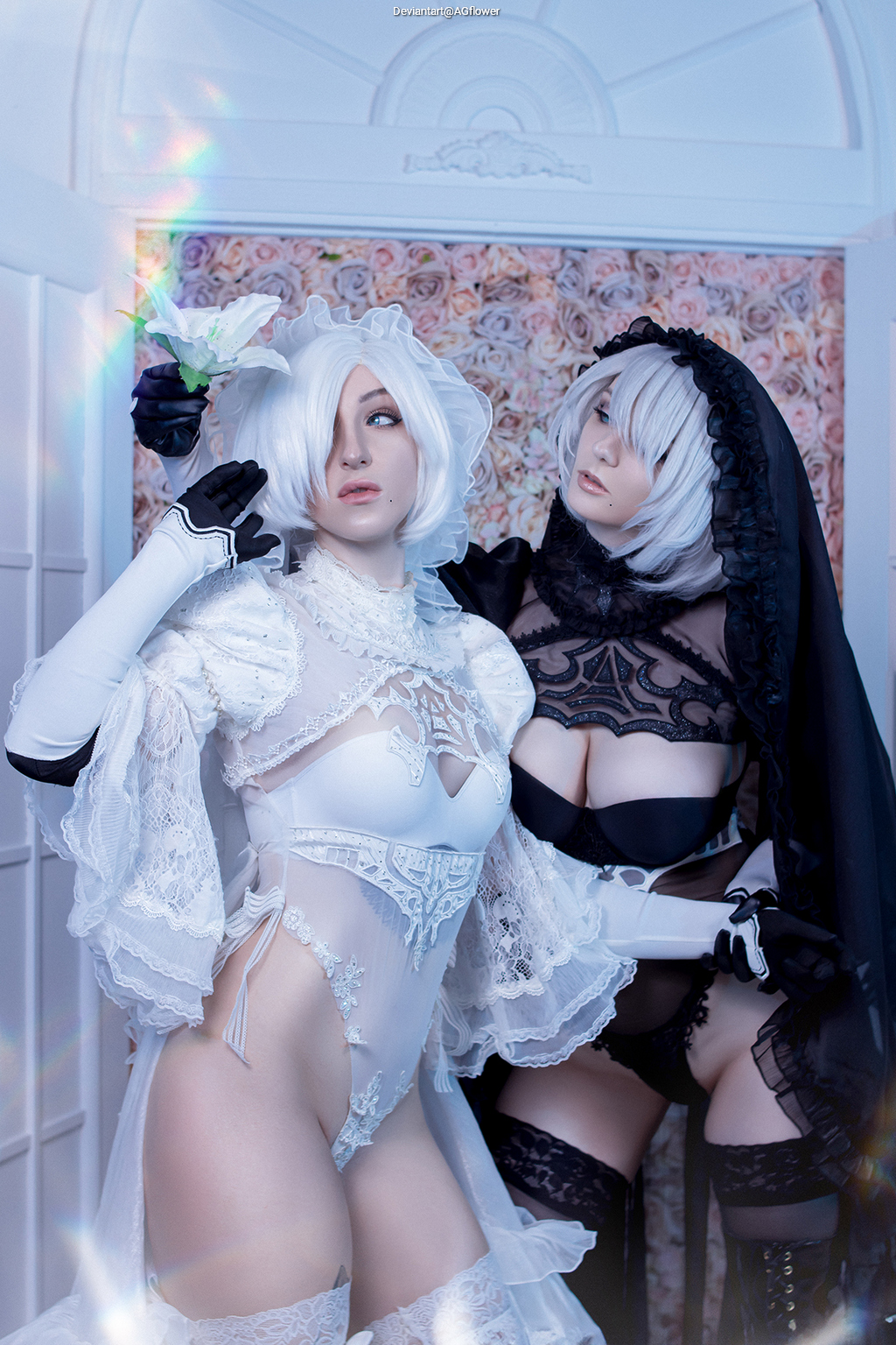 NieR AutomatA - 2B (YoRHa No.2 Type-B) (Bride) (Lingerie) Cosplay - artistic composition