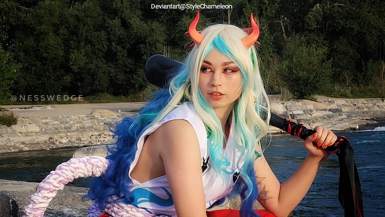 One Piece - Yamato (Kozuki Oden) (Oni Princess) Cosplay full length photo