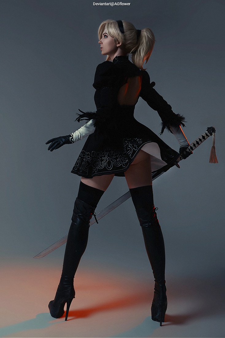 Overwatch - Angela Ziegler (Mercy) (The Guardian Angel) 2B (YoRHa No.2 Type-B) Cosplay full length character portrait