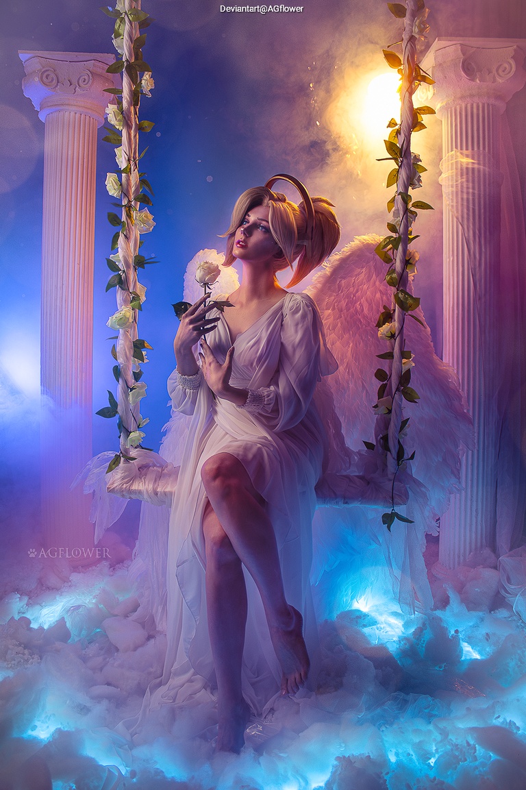 Overwatch - Angela Ziegler (Mercy) (The Guardian Angel) (Bride) Cosplay - sophisticated portrait