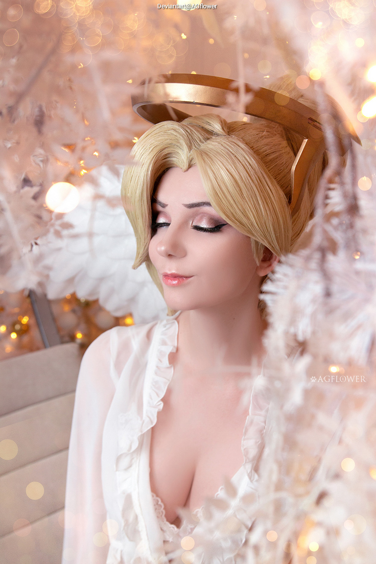 Overwatch - Angela Ziegler (Mercy) (The Guardian Angel) (Lingerie) Cosplay - sensual aesthetic