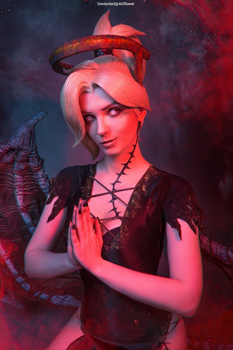 Overwatch - Angela Ziegler (Mercy) (The Guardian Angel) (Succubus) Cosplay costume showcase portrait