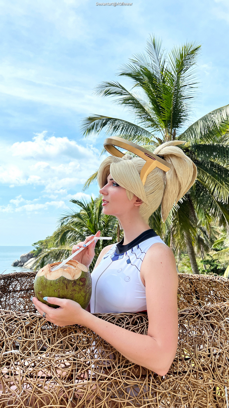 Overwatch - Angela Ziegler (Mercy) (The Guardian Angel) (Swimsuit) Cosplay character costume portrait