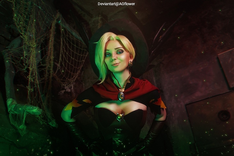 Overwatch - Angela Ziegler (Mercy) (The Guardian Angel) (Witch) Cosplay character costume portrait