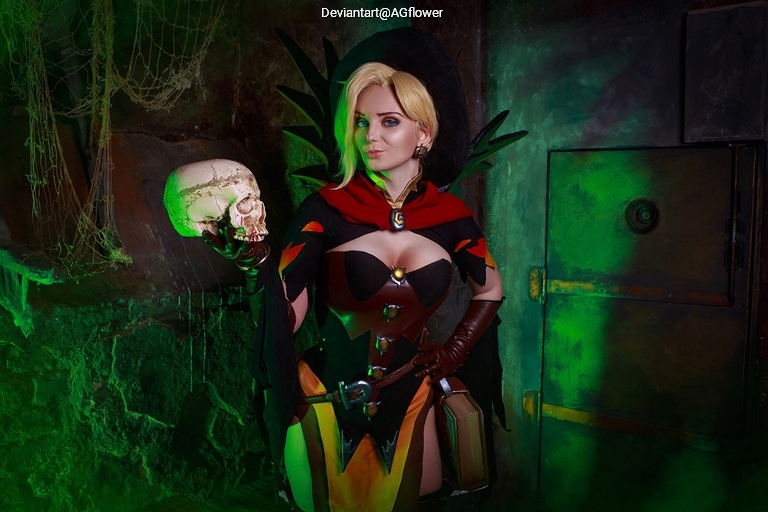 Overwatch - Angela Ziegler (Mercy) (The Guardian Angel) (Witch) Cosplay full length photo