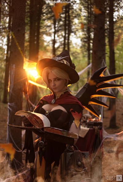 Overwatch - Angela Ziegler (Mercy) (The Guardian Angel) (Witch) Cosplay