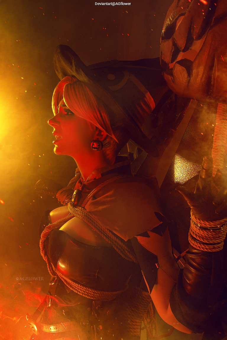 Overwatch - Angela Ziegler (Mercy) (The Guardian Angel) (Witch) (Shibari) Cosplay full body character photo