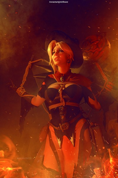Overwatch - Angela Ziegler (Mercy) (The Guardian Angel) (Witch) (Shibari) Cosplay