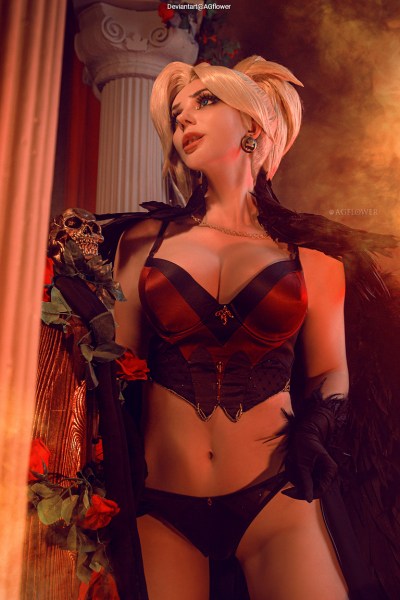 Overwatch - Angela Ziegler (Mercy) (The Guardian Angel) (Witch) (Lingerie) Cosplay