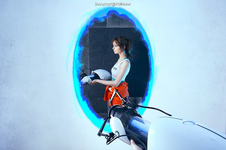 Portal - Chell Cosplay costume showcase portrait