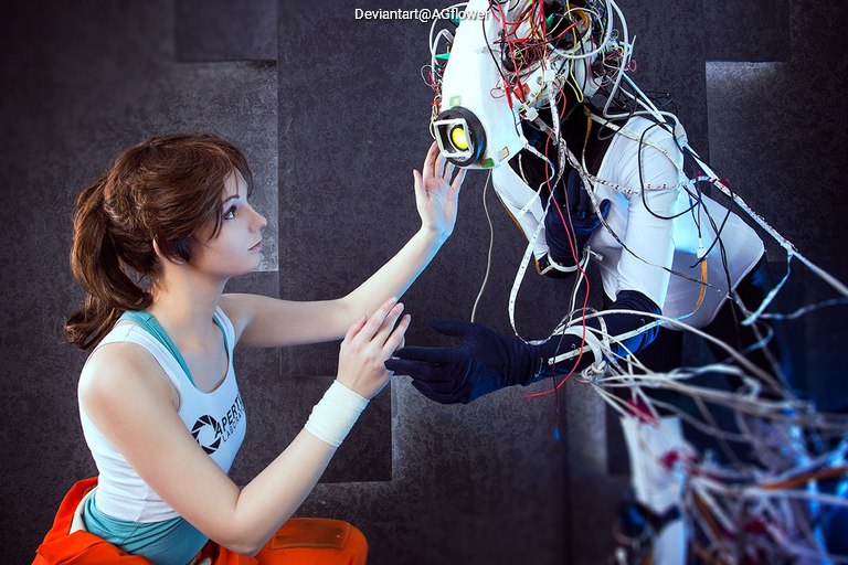 Portal - Chell Cosplay character recreation portrait
