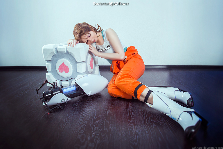 Portal - Chell Cosplay character costume portrait