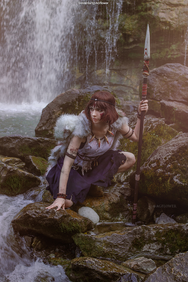 Princess Mononoke - San (Wolf Girl) Cosplay full length character portrait