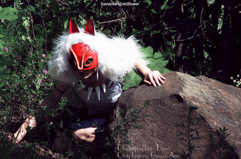 Princess Mononoke - San (Wolf Girl) Cosplay full body portrait photography