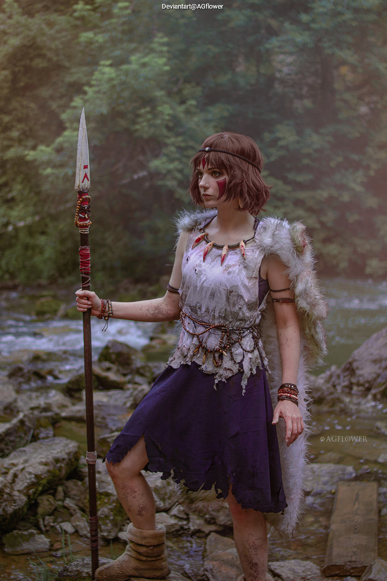 Princess Mononoke - San (Wolf Girl) Cosplay full length photo