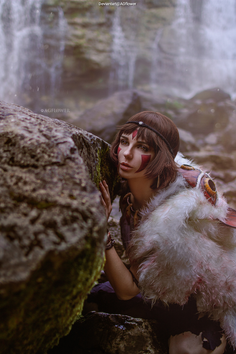 Princess Mononoke - San (Wolf Girl) Cosplay character recreation portrait