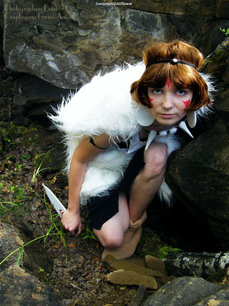 Princess Mononoke - San (Wolf Girl) Cosplay anime character costume photo