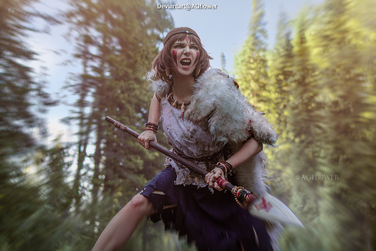Princess Mononoke - San (Wolf Girl) Cosplay anime character costume photo