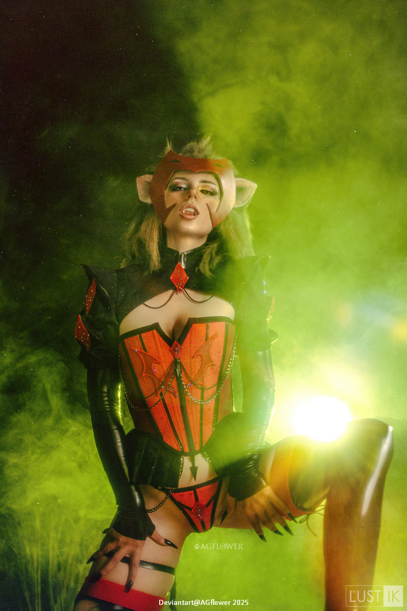She-Ra and the Princesses of Power - Catra (Force Captain) (Lingerie) Cosplay full length photo