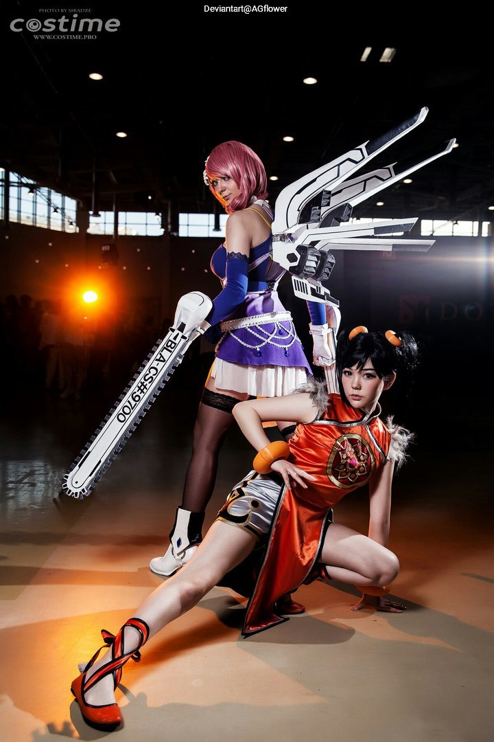 Tekken 6 - Bloodline Rebellion - Alisa Bosconovitch (The Android with a Heart) & Ling Xiaoyu (The Dancing Phoenix) Cosplay character portrait photography