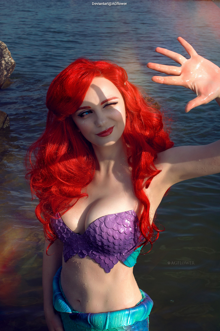 The Little Mermaid - Ariel Cosplay full body portrait