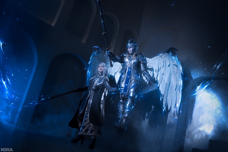 Baldurs Gate 3 - Isobel Thorm & Aylin Cosplay full length photo