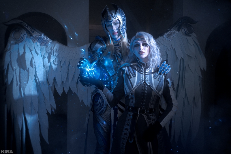 Baldurs Gate 3 - Isobel Thorm & Aylin Cosplay full body character photo