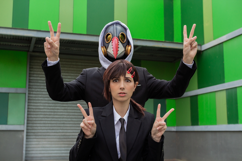 Chainsaw Man - Kobeni Higashiyama & Galgali (Violence Fiend) Cosplay full body character photo