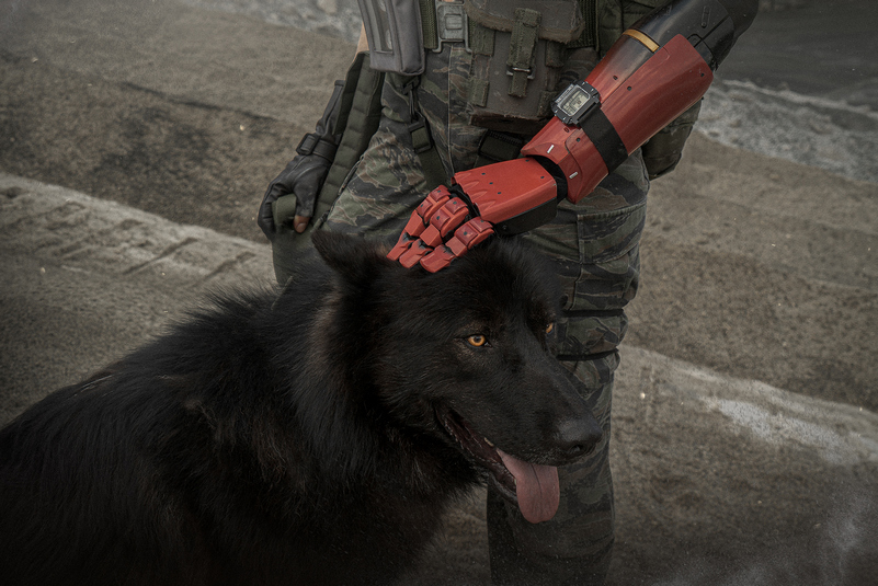 Metal Gear Solid 5 - The Phantom Pain - Venom Snake Cosplay - soft focus shot Metal Gear Solid 5 - The Phantom Pain - Venom Snake Cosplay - soft focus shot