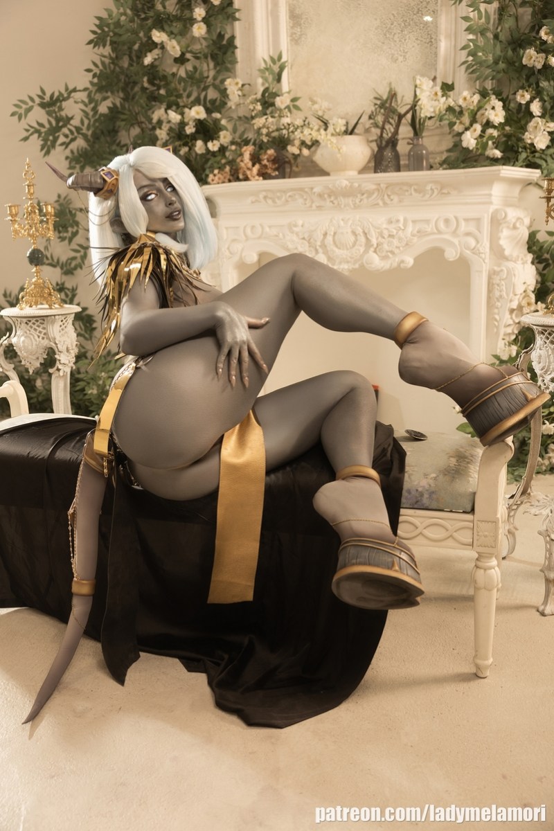 World of Warcraft - The Burning Crusade - Draenei (Mage) (Lingerie) Cosplay full length photo