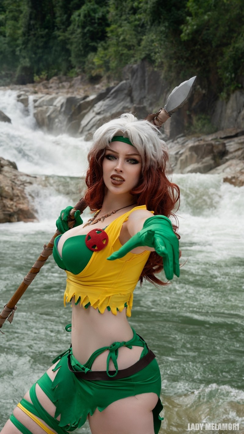 X-Men - Savage Land - Rogue Cosplay full length photo