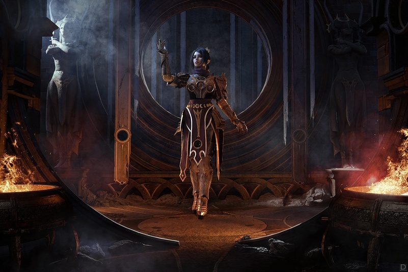Baldurs Gate 3 - Shadowheart (Jenevelle Hallowleaf) Cosplay full body character photo