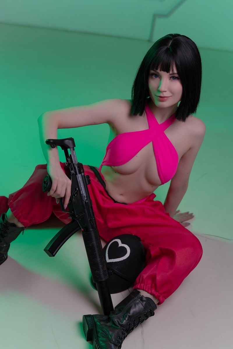Squid Game Pink Guards (Female) (Lingerie) Cosplay