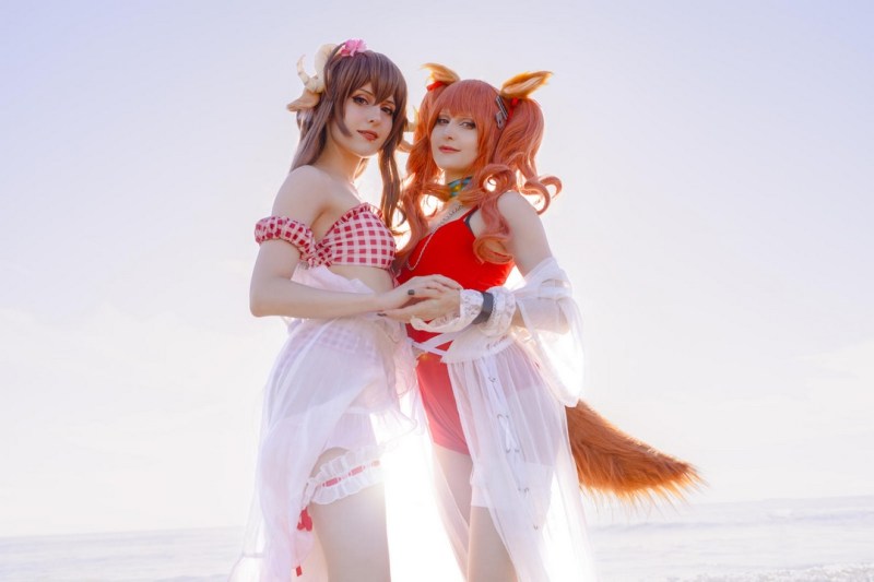 Arknights - Angelina &amp; Eyjafjalla Cosplay - MartinaEdelstein #04 - costume focus